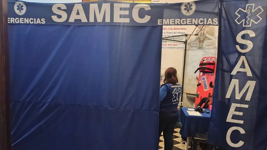 Milagro Salteño: SAMEC instaló un puesto sanitario fijo en la Catedral
